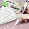 1/12Pieces White Permanent Marker 0.2mm Tip Quick Dry Water Resistant For Paper Leather Stone Wood Glass Clothes Metal