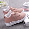 WTEMPO 2026 Winter New Velvet White Shoes Women's Korean Version Lace Up Casual Sports Cotton Shoes Leather Face Student Shoes Snow Boots