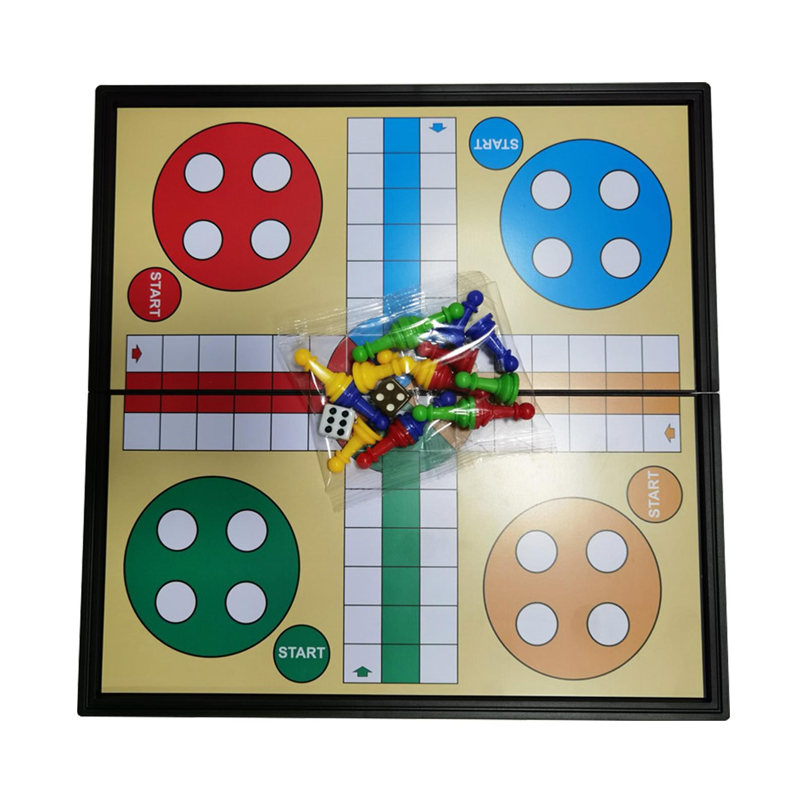 Portable Magnetic Ludo Board Games Folding Flight Game Flying Chess Entertainment Educational Gift for Children