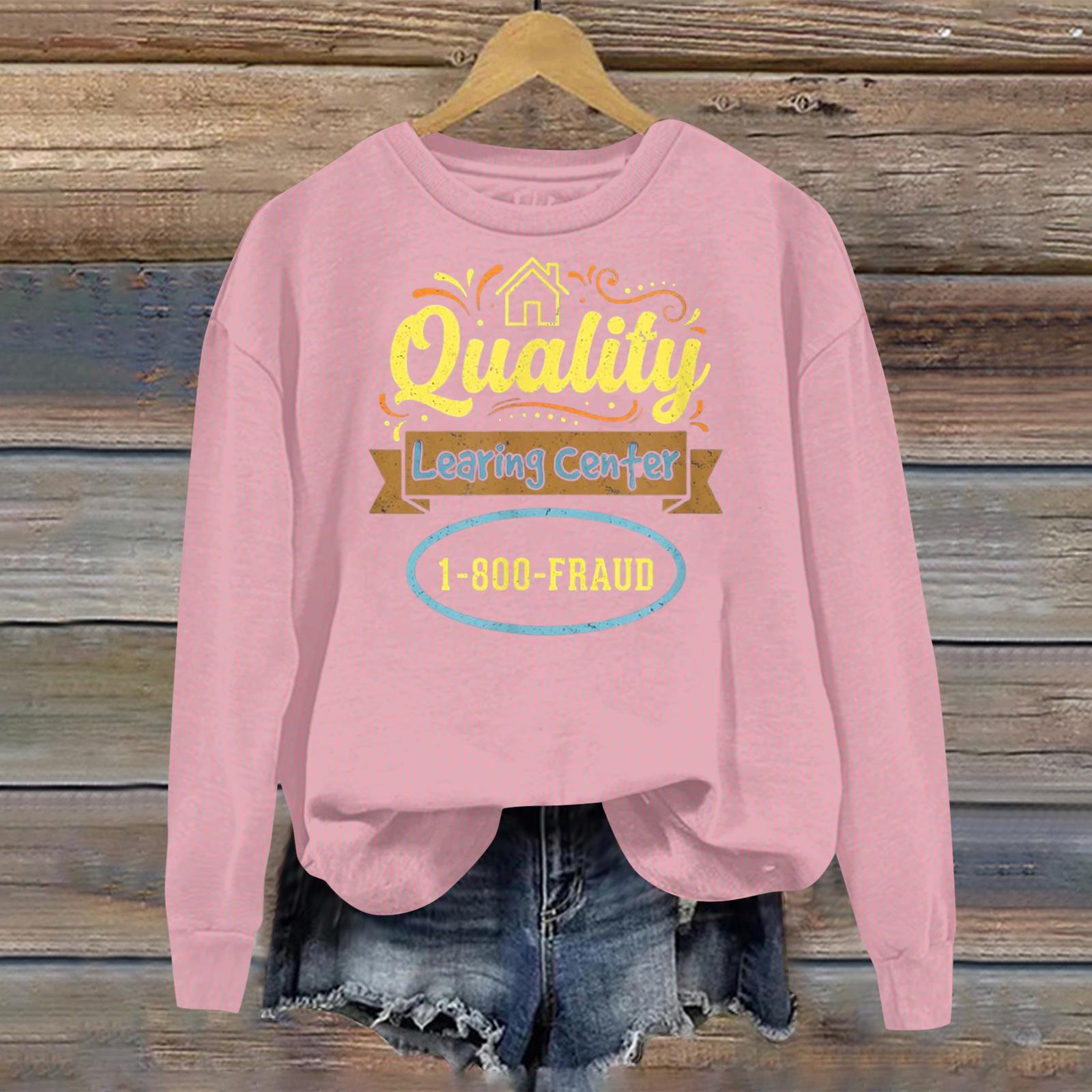 

Women s letter printed casual long sleeved sports hoodie top M рожевий