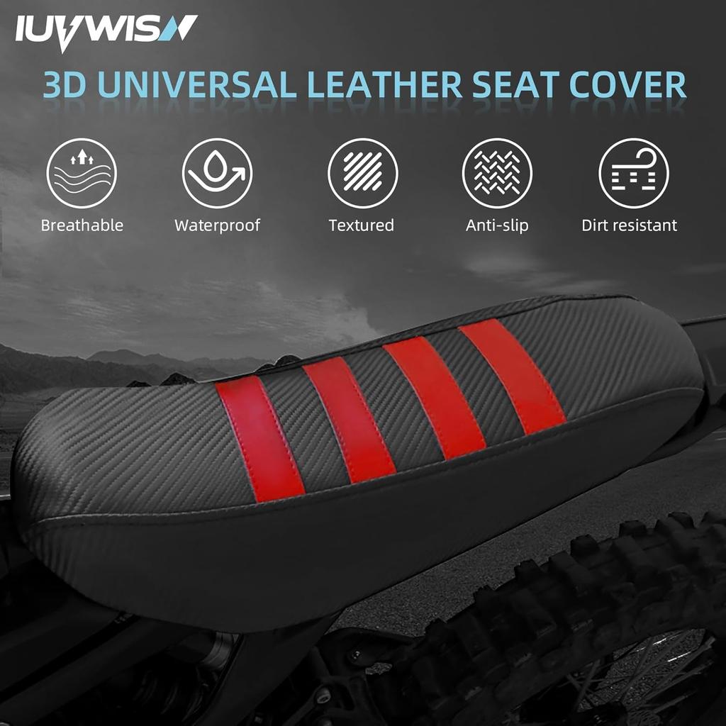 Dirt Bike Seat Cover For Surron Sur Ron LBX Electric Bike Red,High Elastic Leather