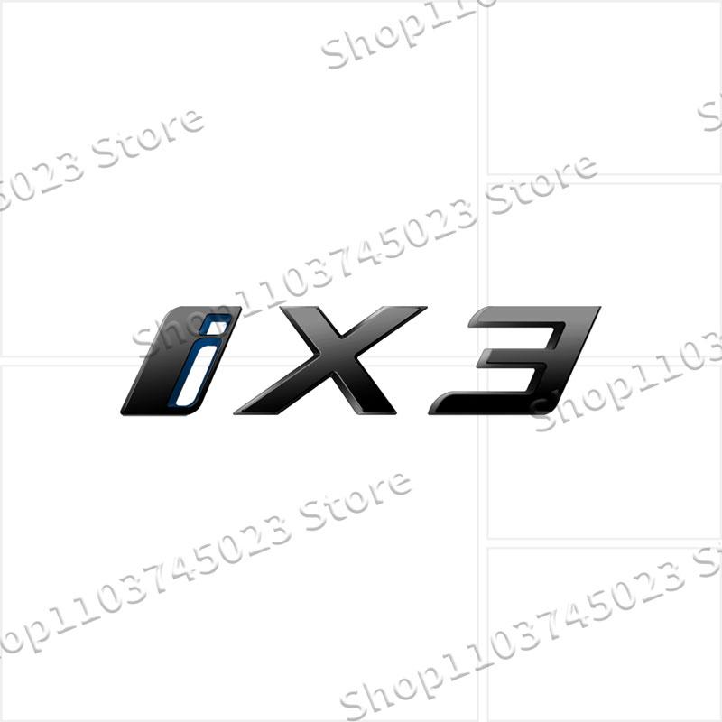 1Pcs Car Styling ABS Plastic Emblem Decor For BMW I3 I4 I7 IX IX3 IX4 IX7 Logo Rear Tail Bumper Trunk Sticker Auto Accessories AT8