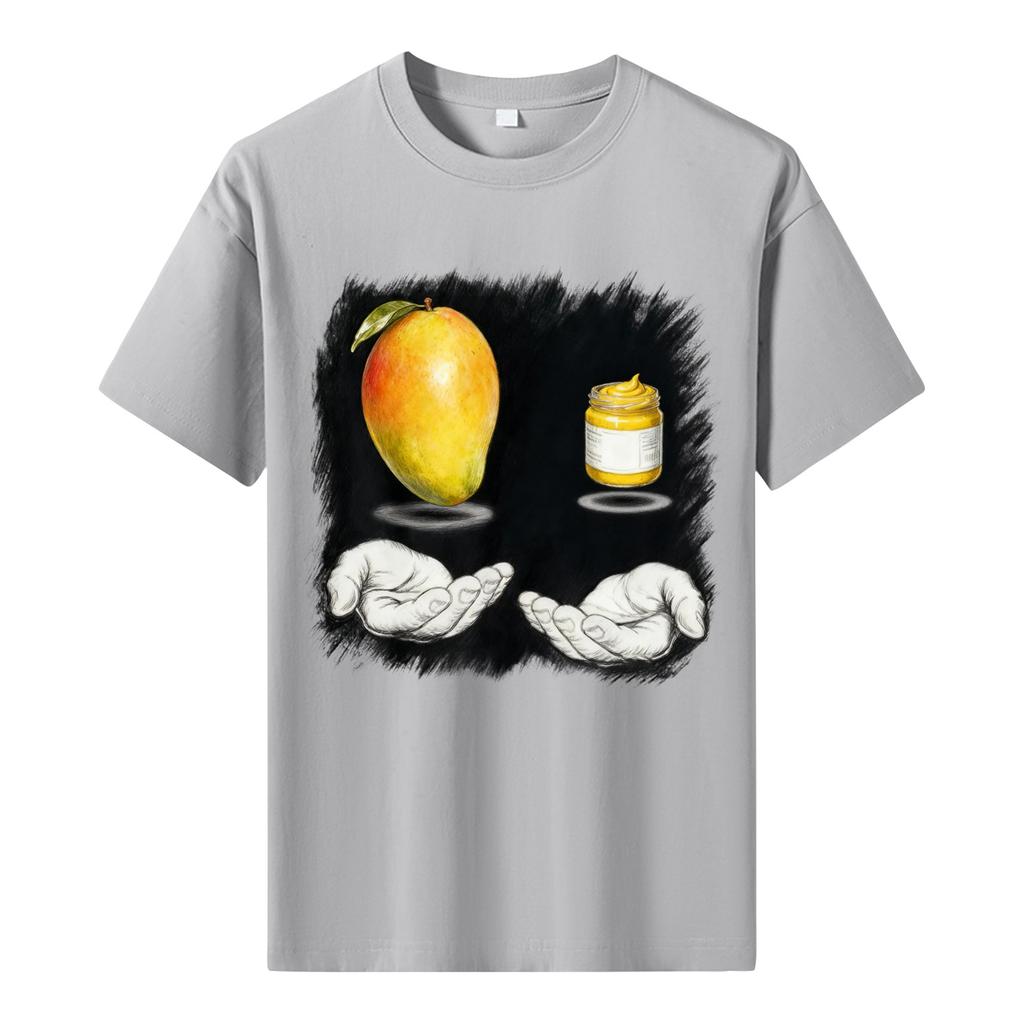 Men's Printed Short Sleeve T-Shirt Men's Loose Casual Short Sleeve Top