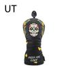 Mexico Skull Golf Headcovers, Single, White and Black (Black, Set of 4) for Driver, Driver, 460cc, 440cc, Wood, Fairway Wood, Utility, and UT Golf Clu