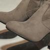 Dames Suede Puntige Neus Stiletto Middelhoge Hak Geplooide Laarzen Herfst/Winter