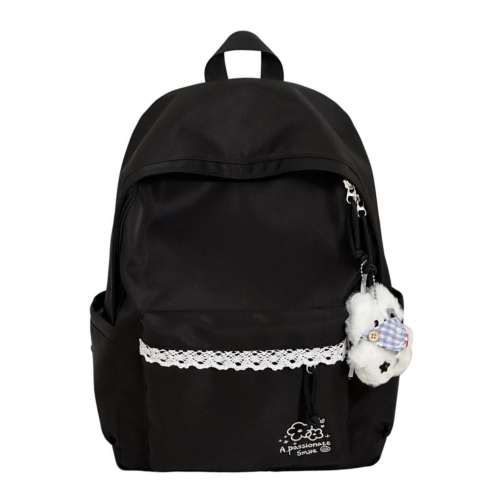 Schoolbag new bow decorative schoolbag female milk whirring cute girl heart lace princess wind travel small backpack
