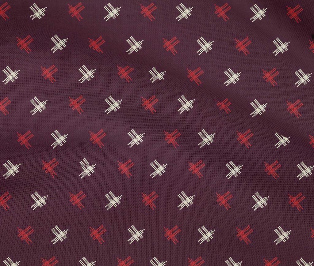 oneOone Cotton Flex Fabric Hash Sign Kasuri Print Fabric BTY 40 Inch Wide