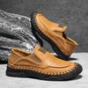 Fashion Casual Leather Men Shoes Handmade Formal Man Loafers Moccasins Breathable Slip On Male Boat Footwear Outdoor Comfy Driving Shoes