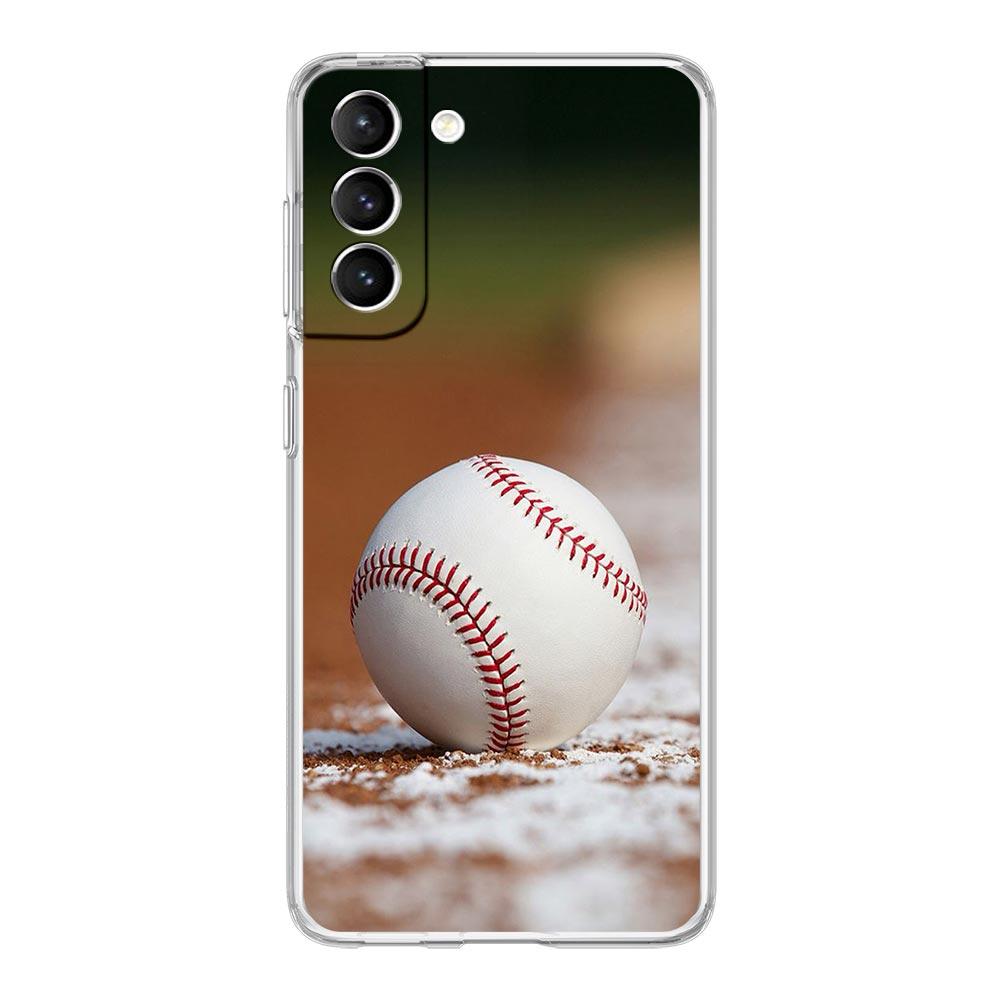 Baseball Clear Silicone Phone Case For Samsung Galaxy S23 S22 5G S20 Ultra S21 FE 5G S10E S9 S8 S10 Plus Soft Shockproof Cover
