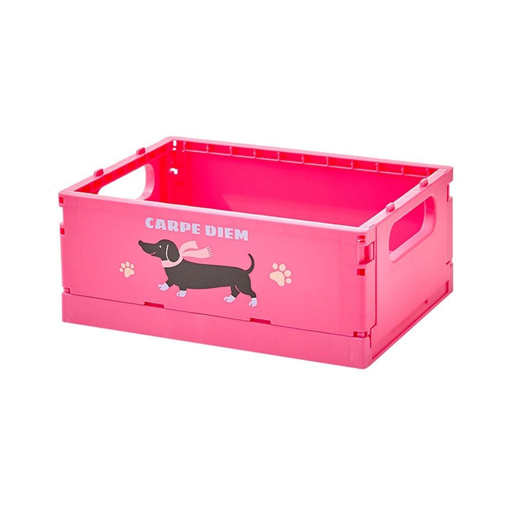 Dopamine Foldable Storage Basket Cartoon Stationery Cosmetic Rack Sundry Organizer  Desktop