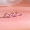 Mini Love Pink Diamond Earrings for Women To Sleep On  Exquisite  Compact  Hypoallergenic  and Pierced Ears