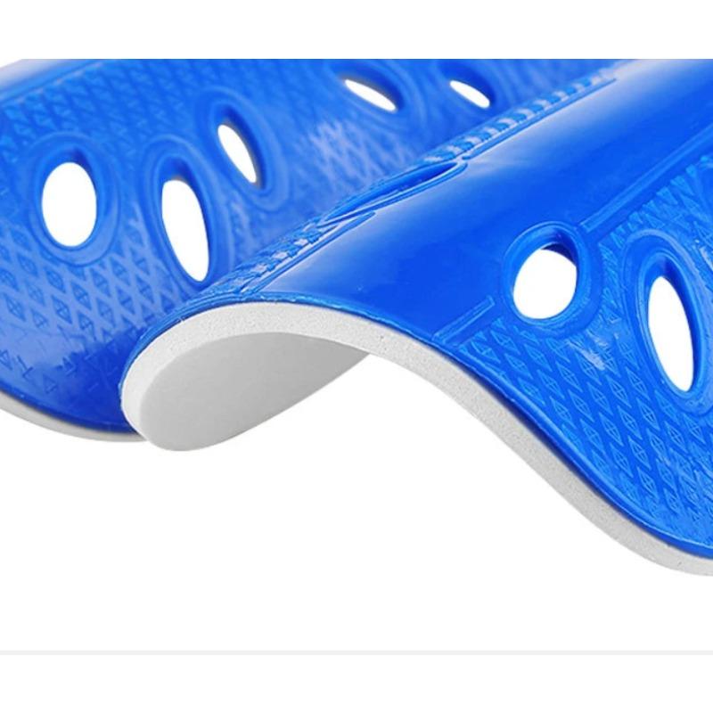 1 Paar Fußball-Schienbeinschoner, Kunststoff-Fußballschützer, Beinschutz für Kinder und Erwachsene, Schutzausrüstung, atmungsaktiver Schienbeinschoner, 5 Farben