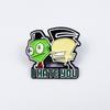 Creative Cute Green Alien Cartoon Brooch: Anime Character Badge & Backpack Metal Ornament