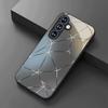 Silver gray circuit pattern tempered glass phone case suitable for Samsung Galaxy S26 S25 S24 S22 S21 S20FE Ultra Plus anti drop