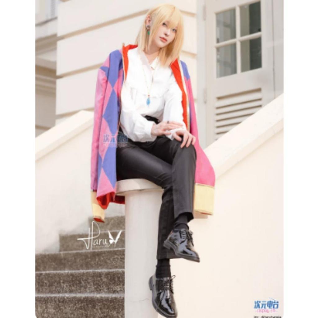 Howl Cosplay Kostüm Anime Komplettset Mit Jacke Hemd Hose Halskette Ohrringe Für Halloween Comic Con Große Größe Howl Outfits
