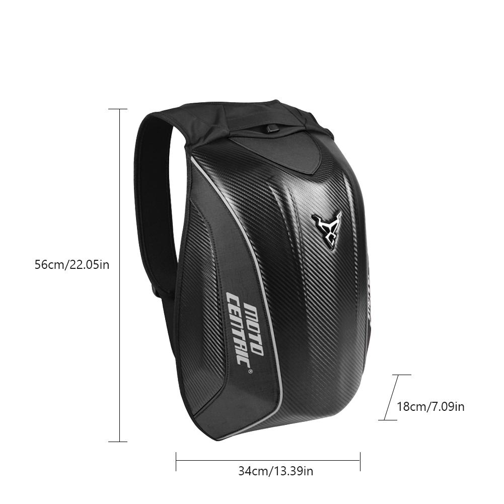 Neuer Motorrad-Rucksack aus Kohlefaser Reittasche MC Rucksack Fahrer Motorrad Wasserdicht Hartschale Moto Schildkröten Tasche