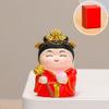 Cute God Of Wealth Ornaments Chinese Style Immortals Shentai Home Entry Workstations Office Desktops Emotional Stability Decor.