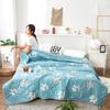2025 Summer Thin Blanket Printing Bed Quilt Summer Cool Quilt Double Blankets Comforters Skin-friendly Cotton Thin Quilt Soft Bedding Home Textile