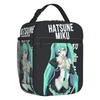Custom Hatsunes Miku Insulated Lunch Bags for Outdoor Picnic Anime Manga Waterproof Cooler Thermal Lunch Box Unisex