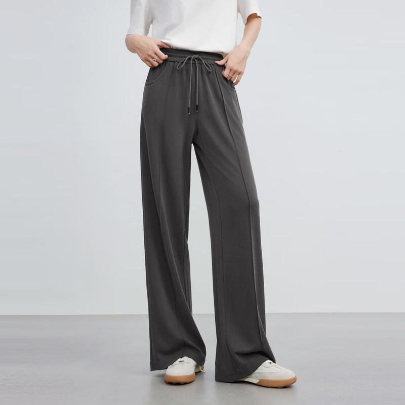 Elva' Island Women's High-Waist Drape Straight-Leg Trousers