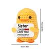 Crochet  Duck Knitted Positive Duck Creative Christmas Halloween Gift Decoration Emotional Support Toy for Family Friends