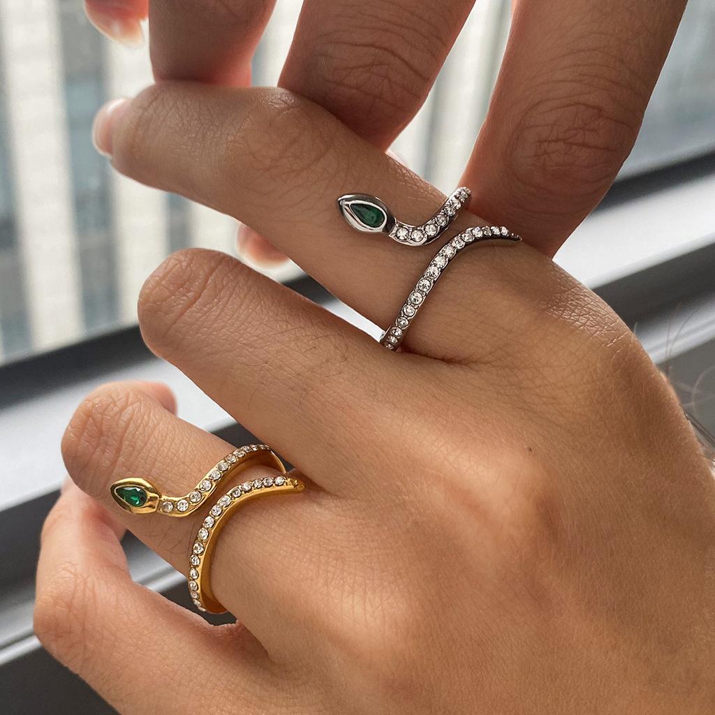 European and American snake ring titanium steel non-fading ring stainless steel rings