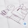 Nishikawa Snoopy Reversible Cooling Pillow Pad 63X43cm Washable Cute for Adults Simple Cool Material Gray CM75203603 PN5601BD Happiness