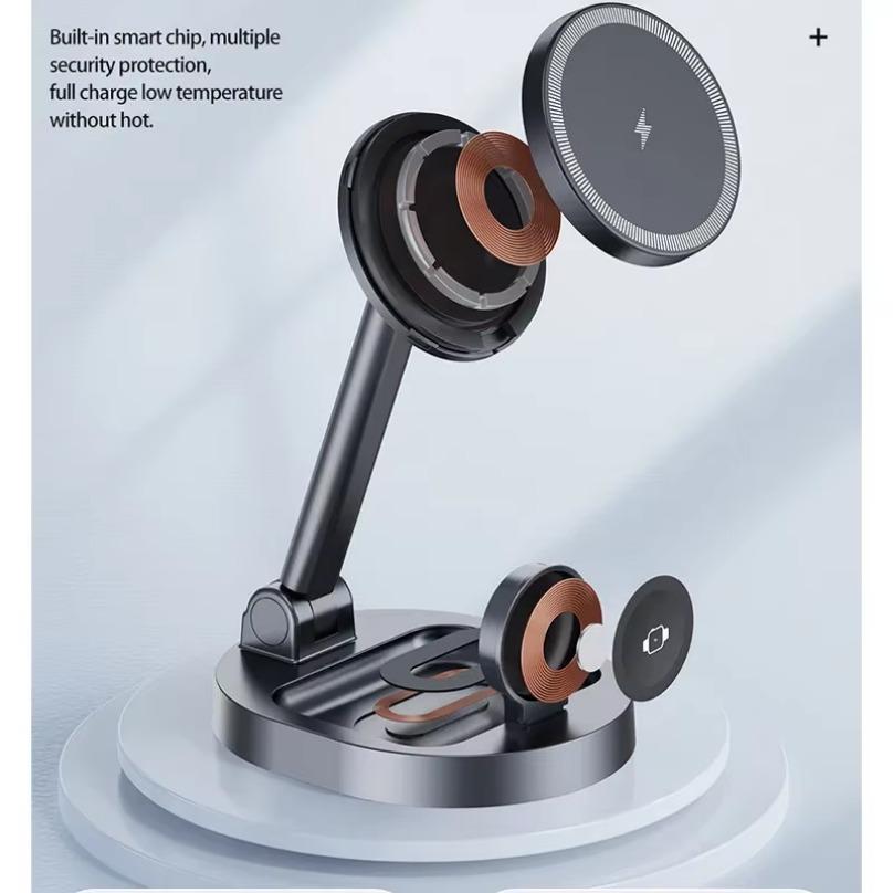 3 In 1 Foldable Travel Wireless Charger Stand For Magsafe iPhone 12-16 Pro Max Apple Watch 8 7 Airpods Pro Fast Charging Station