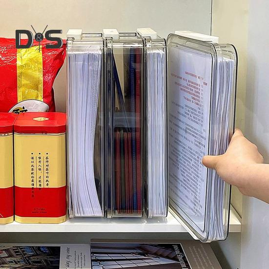File Storage Box Plastic Snap-On Design Stackable Transparent Document Storage Box Large Capacity File Organizer