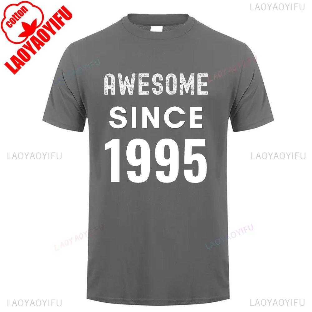 1995 Vintage Style Cotton T Shirt Breathable Retro 90s Short Sleeve New Unisex Round Neck Summer Casual Simple Tee Launched