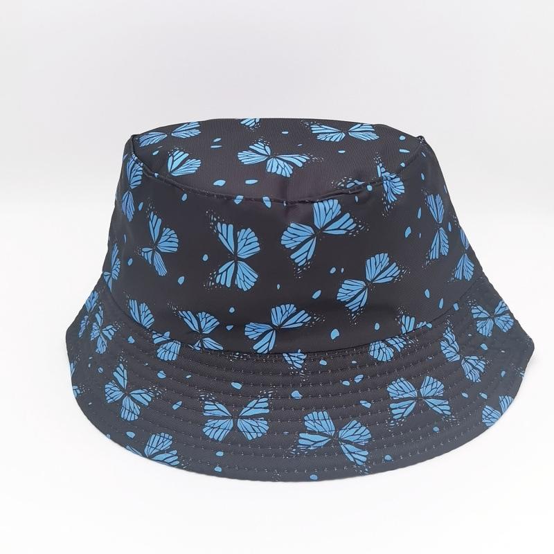New printed pattern bucket hat printed trendy brand sun hat sun hat men's and women's seaside sun protection hat