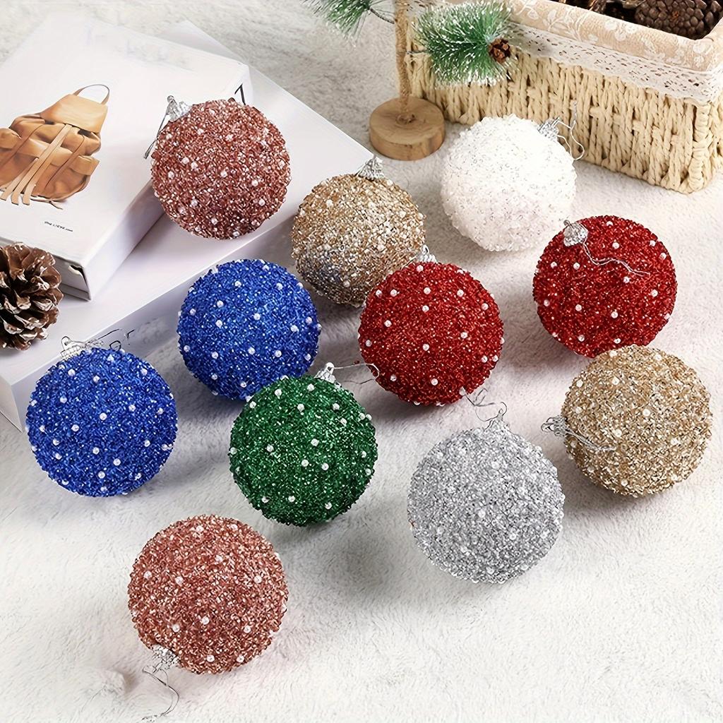 6pcs, 4-inch Champagne Ball Hanging with Sparkling Valentine's Day Ornaments, Birthday Parties, Bachelorette Parties, Weddings