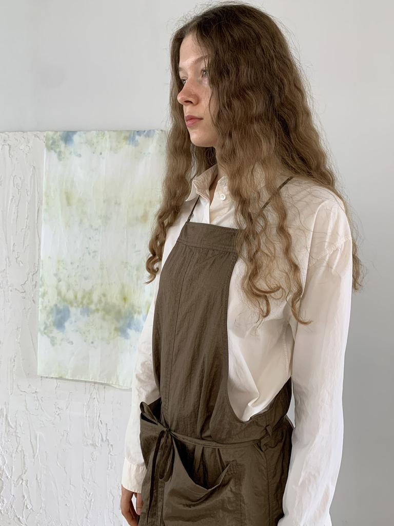 Mageulipeu Pinafore Dress Brown