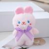 Cute Cartoon Plush Bear And Bunny Keychain Fluffy Doll Pendant For Bags And Keys