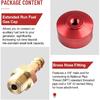 Fuel Gas Cap With Brass Hose Connector, Aluminum 1/4" NPT Port With Nitrile Gasket, For Honda EU1000i EU2000i EU2200i EU20i EU10i For Champion 2000W
