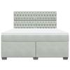 Maison Exclusive - Sommier à lattes de lit et matelas Gris clair 180x200cm Velours