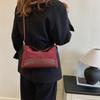 Bag Women 2025 New Internet Celebrity Contrasting Color Retro Matte Lock Single Shoulder Underarm Bag Portable Messenger Bag Tide