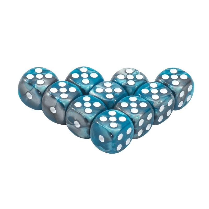 9/10 шт./коробка 16 мм Однотонные Прозрачные Цветные Игровые Кубики Настольная Игра Числовые Кубики Квадратной Формы Разноцветные Кубики с Точками 10pcs