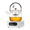 Steaming and Boiling Glass Teapot Set with Electric Ceramic Stove