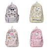Hello Kitty Kids Backpack With Letter Cartoon Print For School And Daily Use