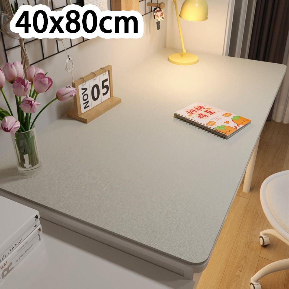 New Protection Eye Student Desk Mat Oil-proof Leather Coffee Table Mat Non-slip Solid Color Computer Desk Mat