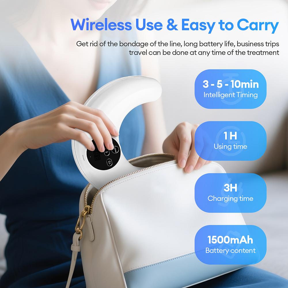 Wireless Hand Foot Nail Nail Fungus Laser Device Toenail Fungus Treatment Lamp Infrared Blue Light Anti Fungal Laser Nail Lamp