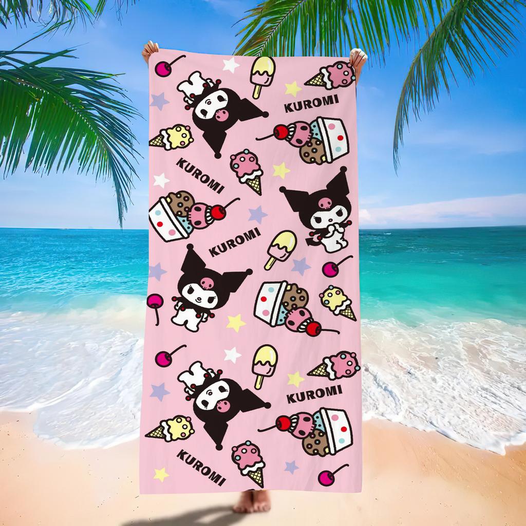 Popular Beach Towels Children'S Cartoon Quick-Drying Beach Towels Microfiber Digital Printing Bath Towels