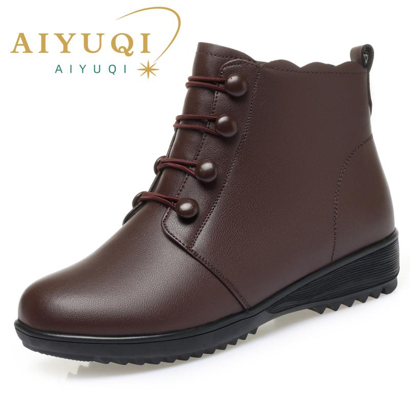 Fashion AIYUQI Women Winter Boots Anti Slip 2025 New Mom Snow Boots Warm Wool Large Size 41 42 43 Women Ankle Boots