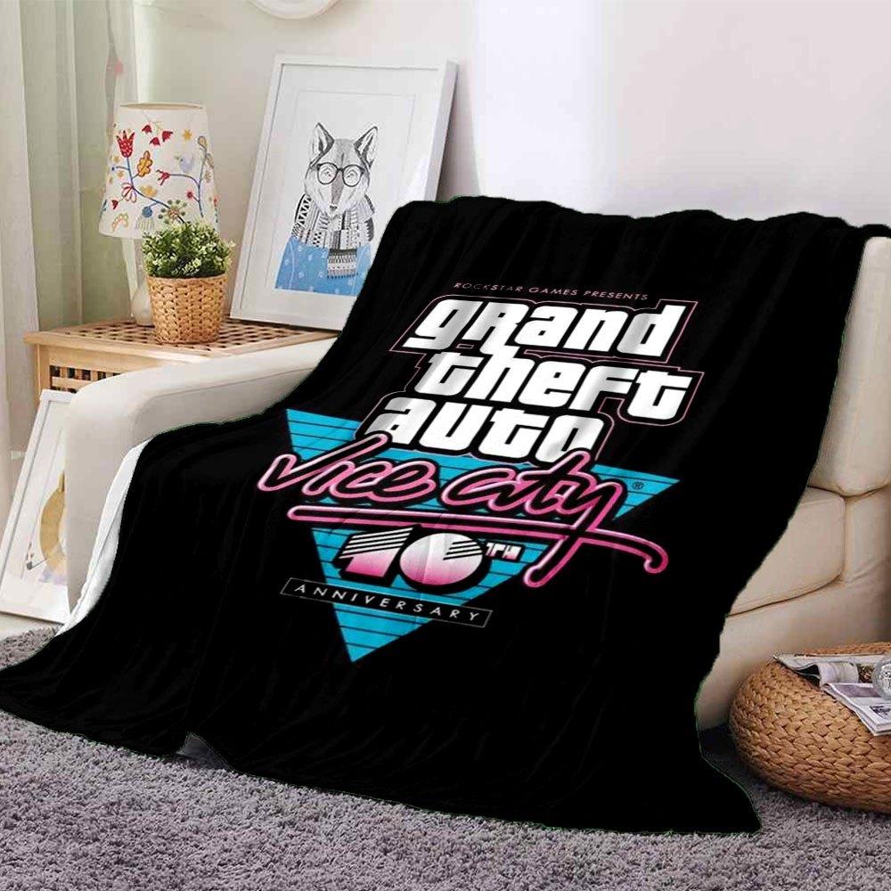 1 pezzo Coperta Morbida in Flanella Grand Theft Auto con Stampa di Designer Una coperta accogliente per tutte le stagioni, perfetta per il divano, il letto, l'ufficio
