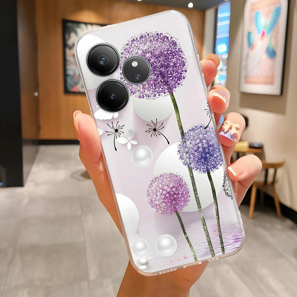 For Realme GT 6 Case Colorful Painted Cover Soft Silicone Phone Case For Realmi GT 6T RealmeGT6 GT6T Case Transparent Funda Bags
