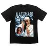 Amerikanischer Sänger Aaliyah T-Shirt Hip-Hop Rapper Nischen-T-Shirt Rundhals Locker und Bequem Baumwolle Kurzärmelig Herrenbekleidung