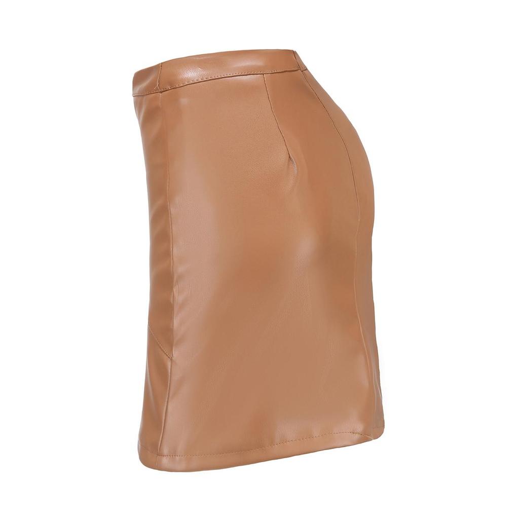 Women's Skirts Faux Leather Mini Skirt Party Club Evening Going Out Office Wear PU Short Dress In Black Brown Grey
