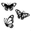 3 Pieces Steel Butterfly Wall Sculptural Design Visual Effect IronWinged Hanging