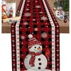 Reindeer Christmas Table Flag Santa Claus Xmas Tablecloth Christmas Table Runner  Christmas
